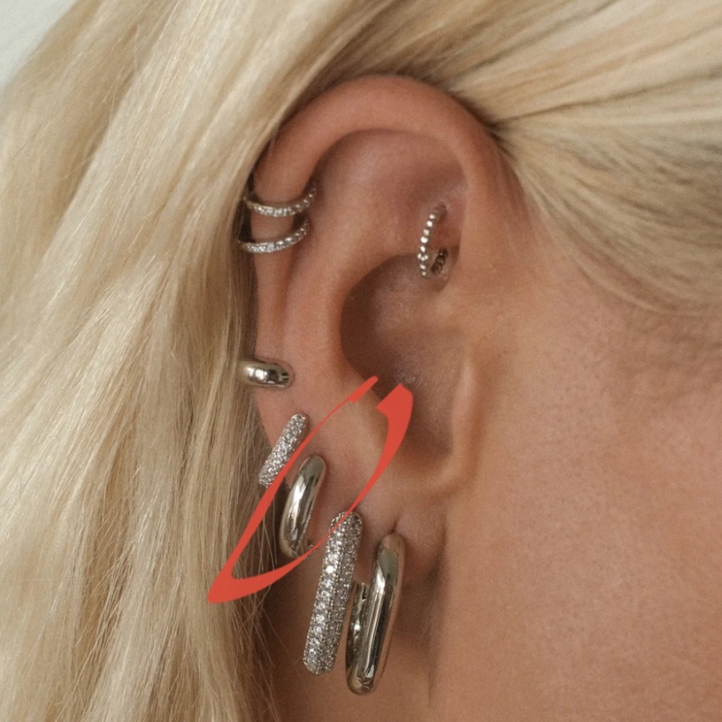 Silver Plated Hoops